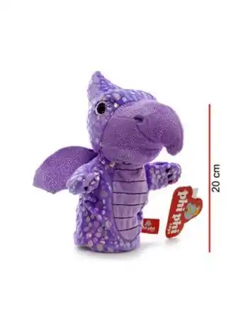 El Mundo del Juguete Peluche dinosaurio títere 20cm violeta oferta