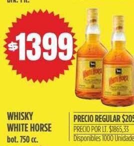 Supermercados Vea Whisky white horse bot. 750 cc oferta
