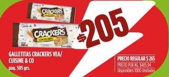 Supermercados Vea Galletitas crackers vea-cuisine & co oferta