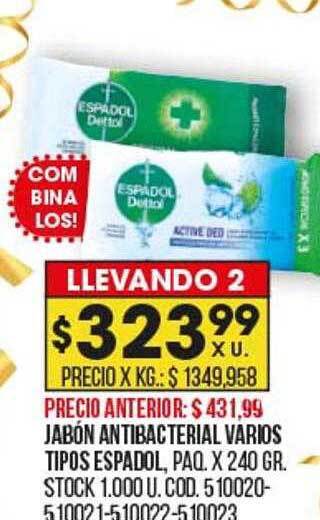 Coto Jabón antibacterial varios tipos espadol oferta