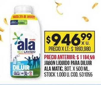 Coto Jabón liquido para diluir ala matic oferta