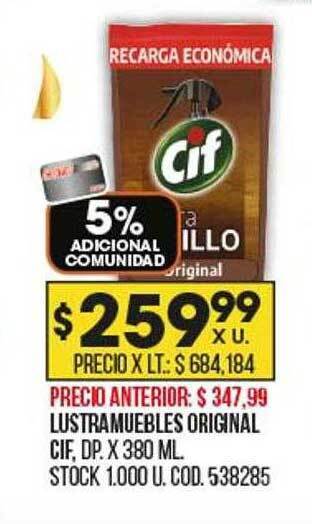 Coto Lustramuebles original cif oferta