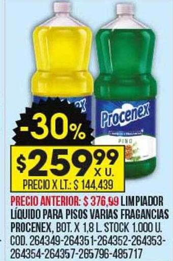Coto Limpiador liquido para pisos varias fragancias procenex oferta