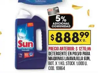 Coto Detergente en polvo para máquinas lavavajillas sun oferta