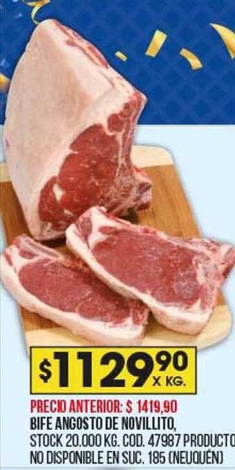 Coto Bife angosto de novillito oferta