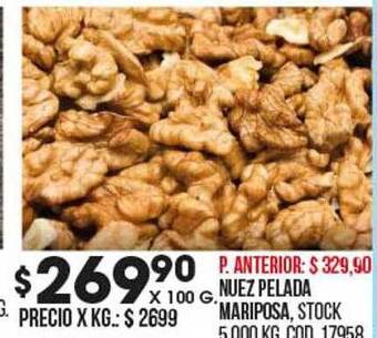 Coto Nuez pelada mariposa oferta