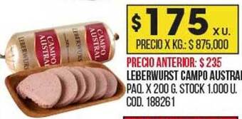 Coto Leberwurst campo austral oferta