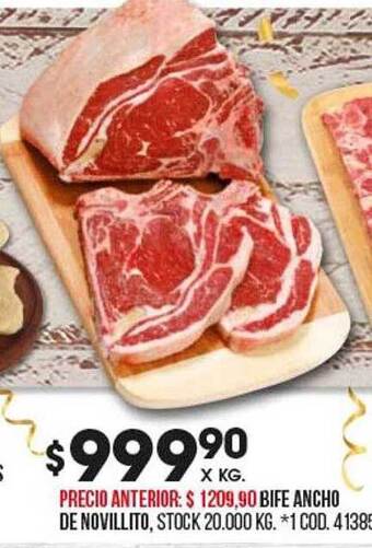 Coto Bife ancho de novillito oferta