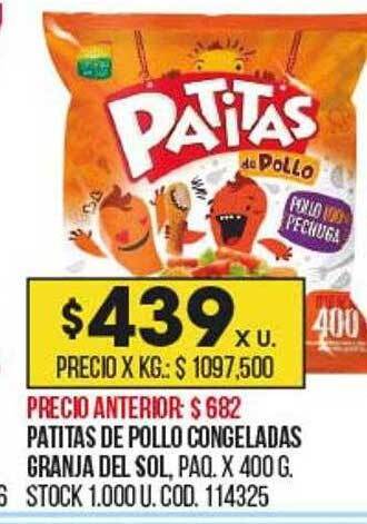 Coto Patitas de pollo congeladas granja del sol oferta
