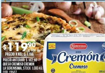 Coto Queso cremoso cremón la serenisima oferta