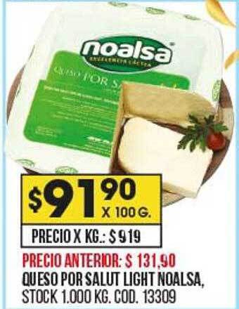 Coto Queso por salut light noalsa oferta