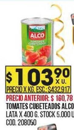 Coto Tomates cubeteados alco oferta