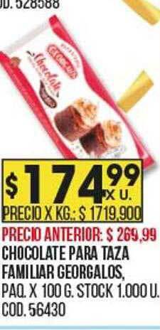 Coto Chocolate para taza familiar georgalos oferta