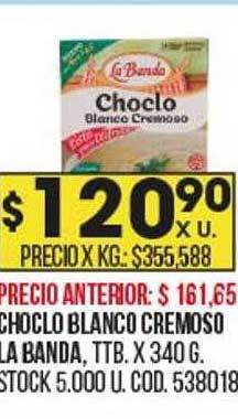 Coto Choclo blanco cremoso la banda oferta