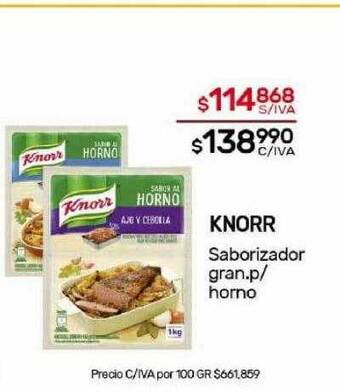 Nini Mayorista Knorr saborizador gran p horno oferta