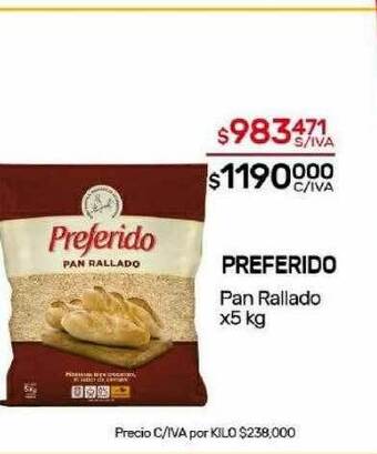 Nini Mayorista Preferido pan rallado oferta