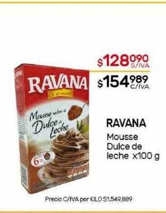 Nini Mayorista Ravana mousse dulce de leche oferta