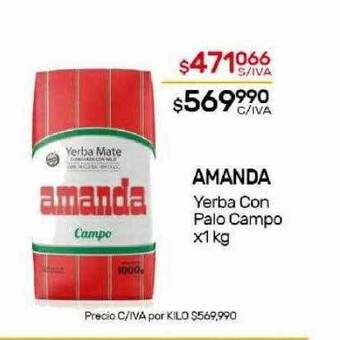 Nini Mayorista Amanda yerba con palo campo oferta