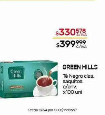 Nini Mayorista Green hills té negro cls saquitos c env oferta
