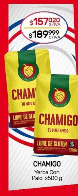 Nini Mayorista Chamigo yerba con palo oferta