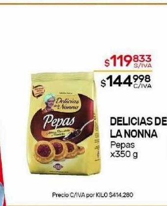 Nini Mayorista Delicias de la nonna pepas oferta
