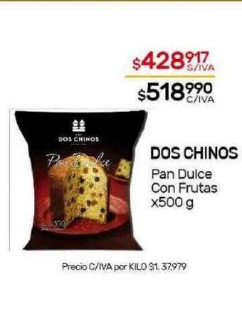 Nini Mayorista Dos chinos pan dulce con frutas oferta