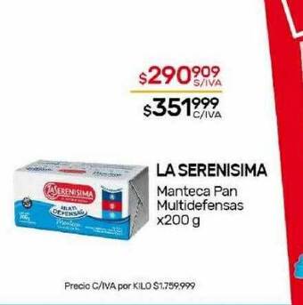 Nini Mayorista La serenisima manteca pan multidefensas oferta