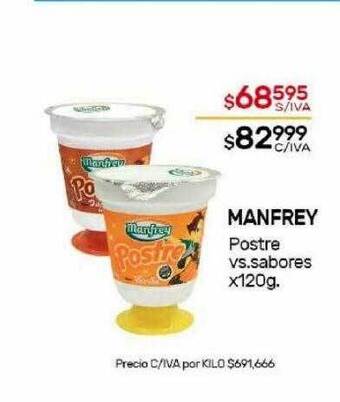 Nini Mayorista Manfrey postre vs sabores oferta