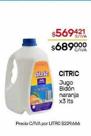 Nini Mayorista Citric jugo bidón naranja oferta