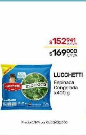 Nini Mayorista Lucchetti espinaca congelada oferta