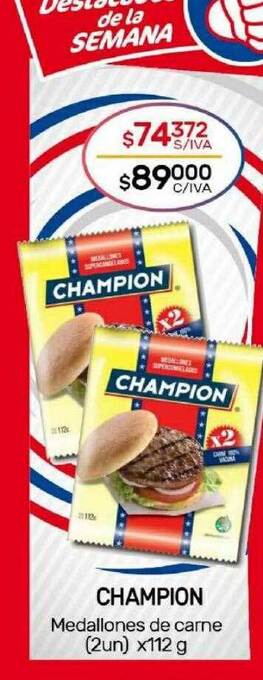 Nini Mayorista Champion medallones de carne oferta