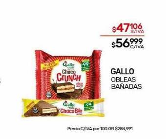 Nini Mayorista Gallo obleas bañadas oferta