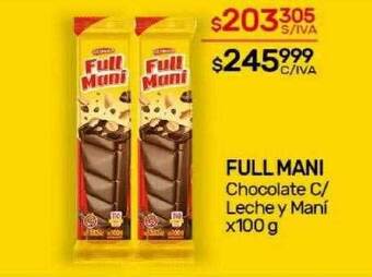 Nini Mayorista Full mani chocolate c leche y maní oferta
