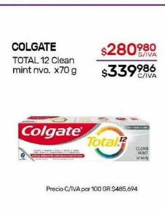 Nini Mayorista Colgate total 12 clean mint nvo oferta