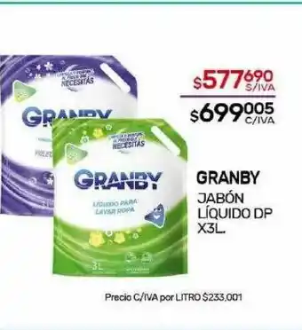 Nini Mayorista Granby jabón liquido oferta