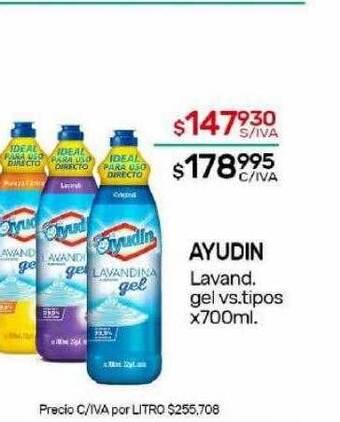 Nini Mayorista Ayudin lavand gel vs tipos oferta