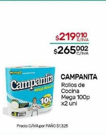 Nini Mayorista Campanita rollos de cocina mega oferta