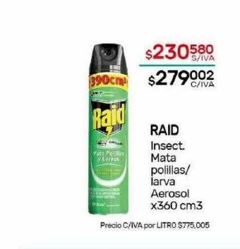 Nini Mayorista Raid insect mata polillas larva aerosol oferta