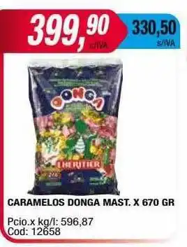Maxiconsumo Caramelos donga mast. x 670 gr oferta