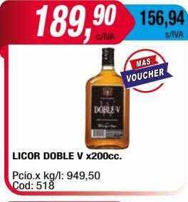 Maxiconsumo Licor doble v x200cc oferta