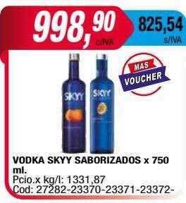 Maxiconsumo Vodka skyy saborizados x 750 ml oferta
