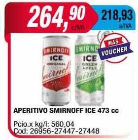 Maxiconsumo Aperitivo smirnoff ice 473 cc oferta