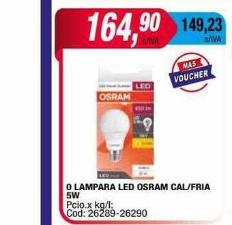 Maxiconsumo O lampara led osram cal-fria 5w oferta