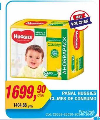 Maxiconsumo Pañal huggies cl.mes de consumo oferta