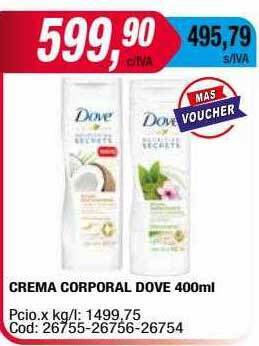 Maxiconsumo Crema corporal dove oferta
