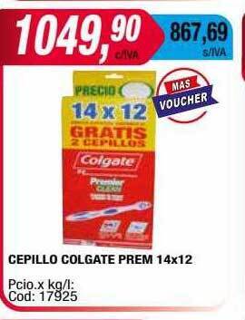 Maxiconsumo Cepillo colgate prem 14x12 oferta
