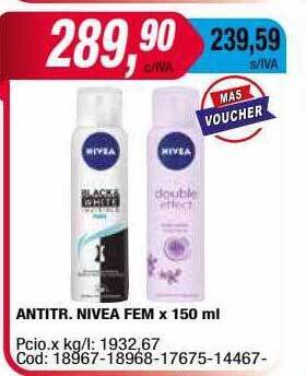 Maxiconsumo Antitr. nivea fem x 150 ml oferta