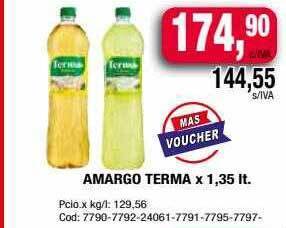 Maxiconsumo Amargo terma x 1.35 lt oferta
