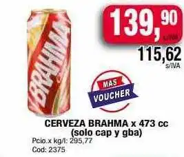 Maxiconsumo Cerveza brahma x 473 cc spmp ca u gba oferta