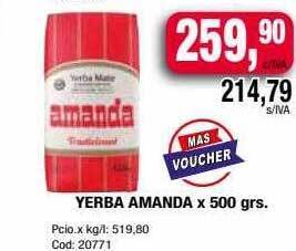 Maxiconsumo Yerba amanda x 500 grs oferta